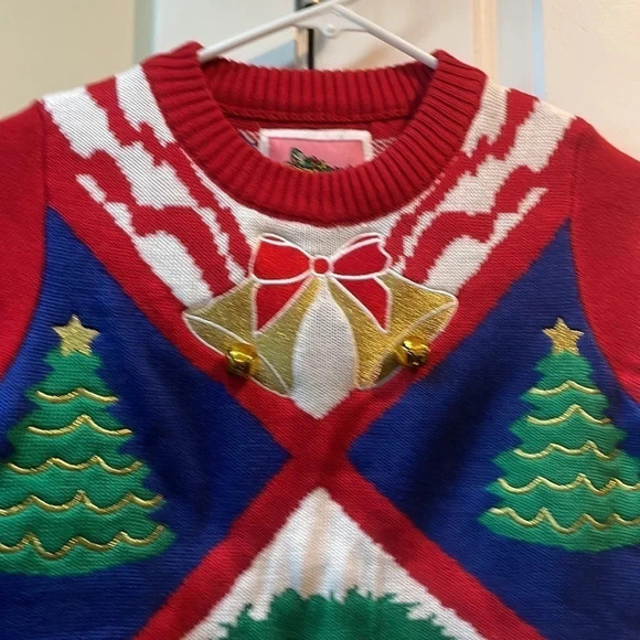 *Final Price* Tipsy Elves Holiday Christmas Ugly Sweater XS Bells NWT - Picture 5 of 6